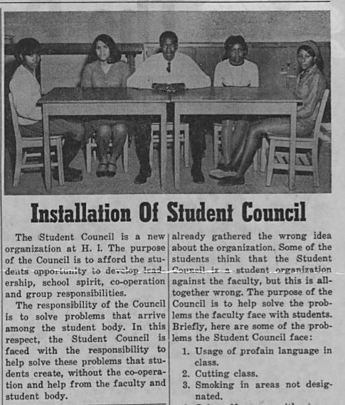1969 student council