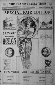 Front page of the "Special Fair Edition" from October 5, 1933