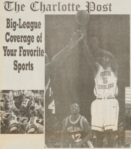 Charlotte Post sports advertisement, January 18, 1996