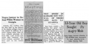 Headlines from the 1930s issues of the Charlotte Post