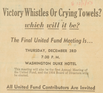Victory Whistles or Crying Towels Clipping
