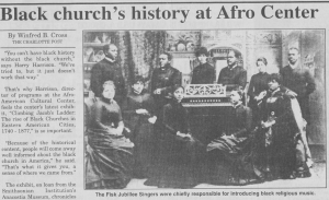 "Black church's history at Afro Center," September 12, 1996