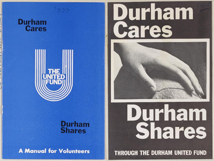 "Durham Cares, Durham Shares" pamphlets, United Fund scrapbook, 1968
