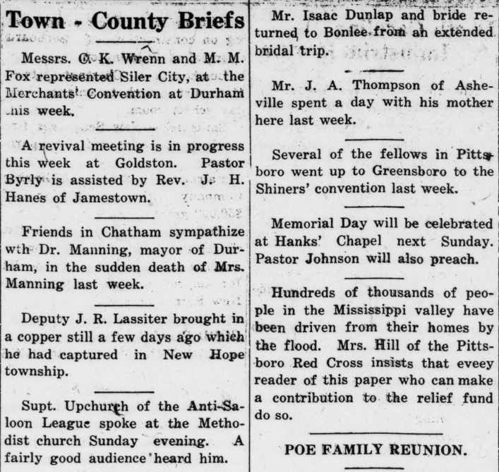 "Town - County Briefs," May 19, 1927