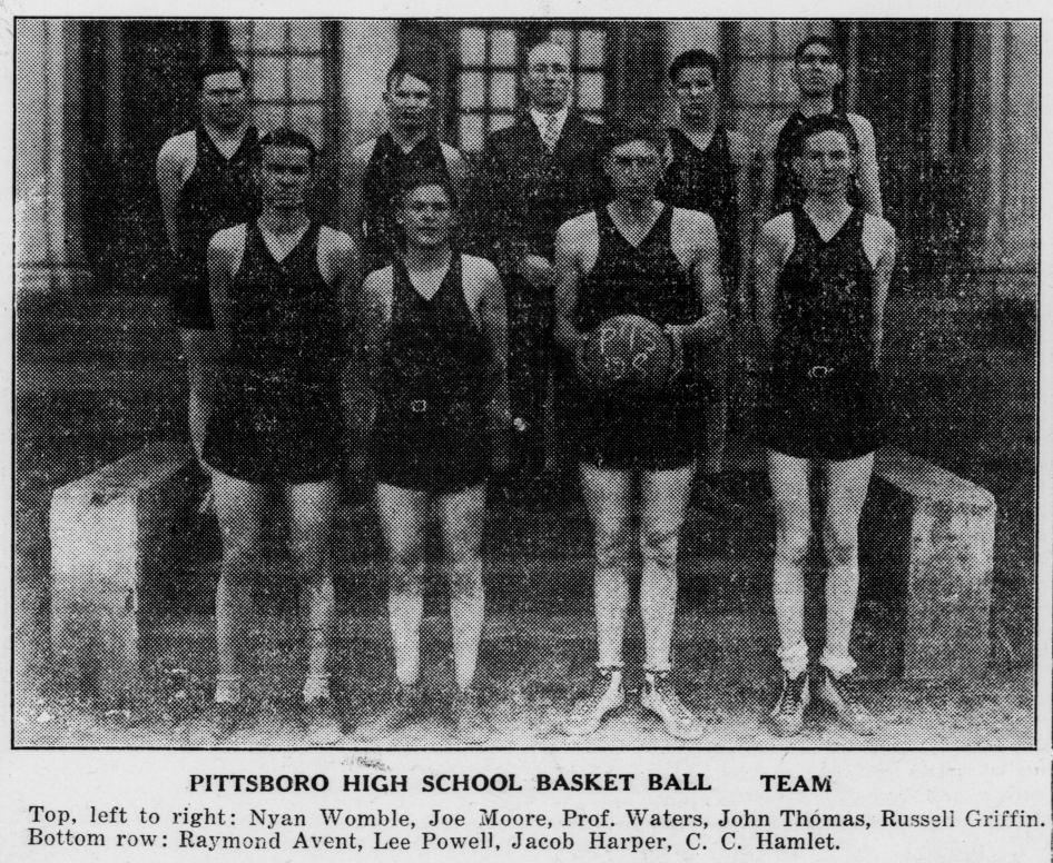 "Pittsboro High School Basket Ball Team," February 2, 1928