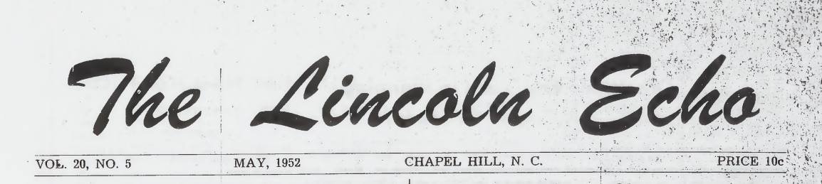 The Lincoln Echo, May 1952