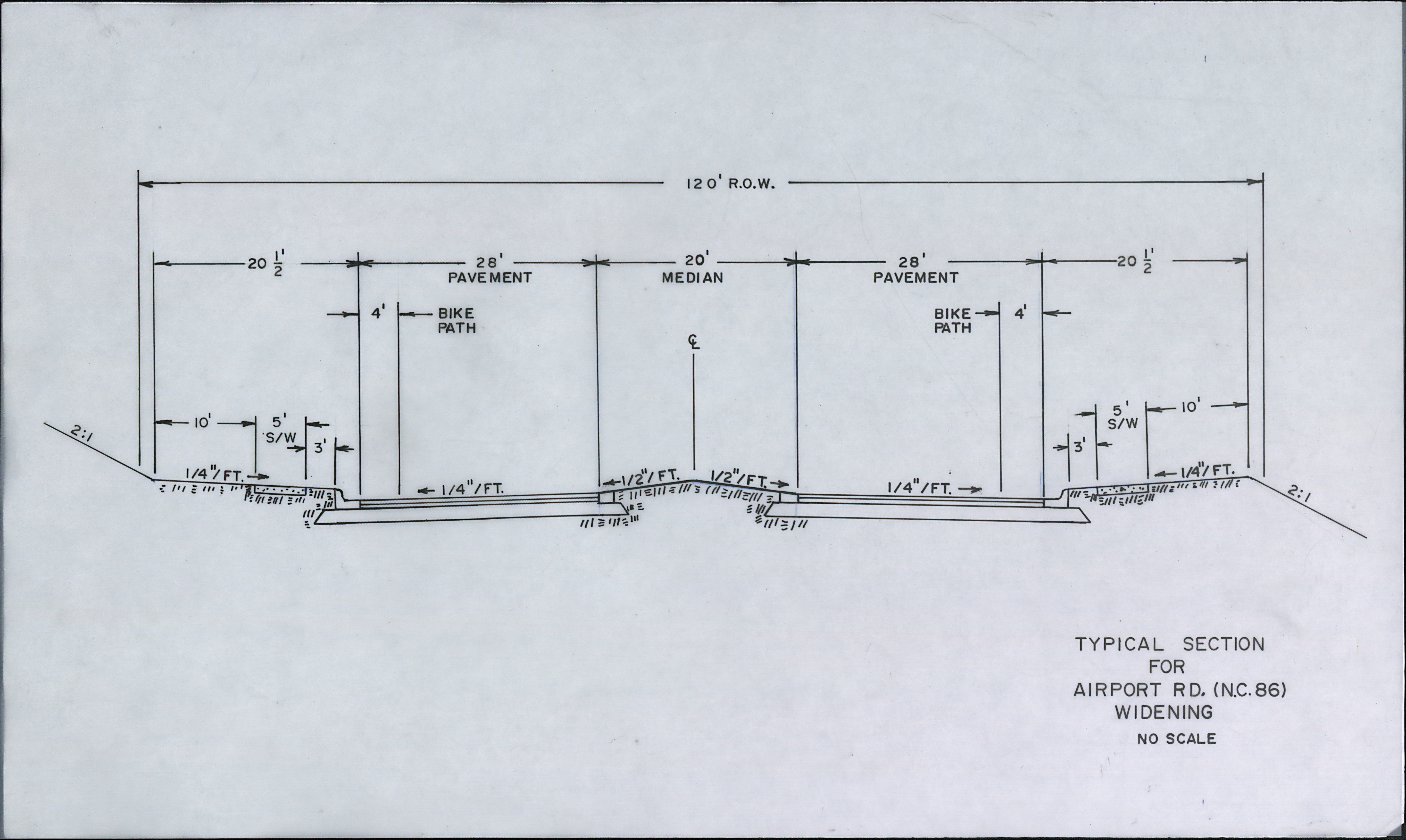Plans for widening Airport Road (NC86)
