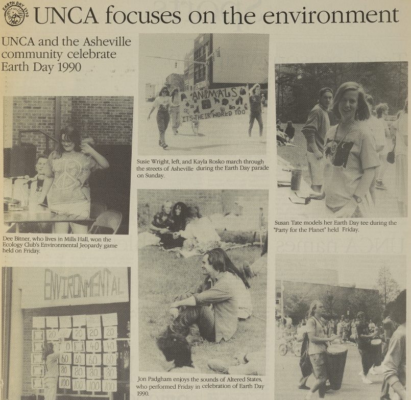 An article on Earth Day celebrations at UNCA.