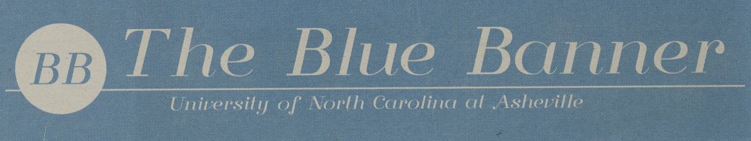 Masthead for The Blue Banner newspaper.