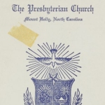 Mount Holly Presbyterian Church Bulletins [1952-53]