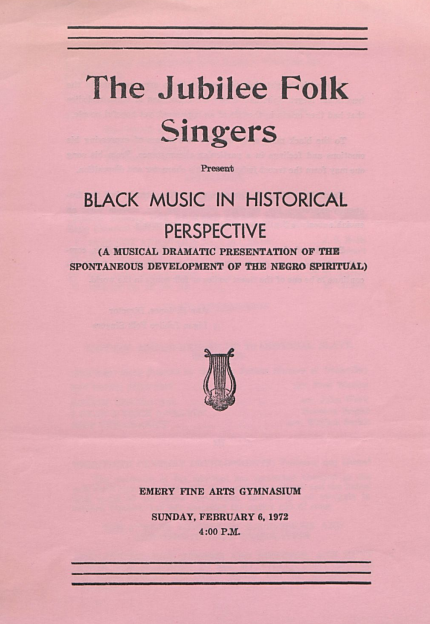 Jubilee Folk Singers Program