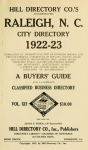Hill Directory Company Raleigh 1922-1923