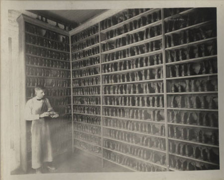 Racks of Brogans at the Oxford Orphanage, 1922