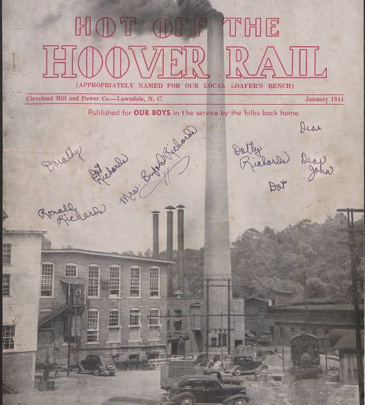 Cover of the January 1944 Hot Off the Hoover Rail. The image is of the power company that sponsored the publication.