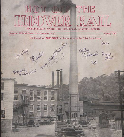 Cover of the January 1944 Hot Off the Hoover Rail.  The image is of the power company that sponsored the publication.