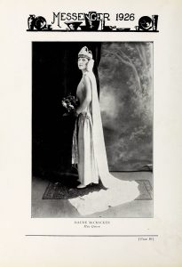 Photo of Maude McCracken, May Queen in 1926