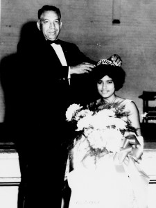 Rudolph Jones crowns Homecoming Queen Helen Moore, 1965