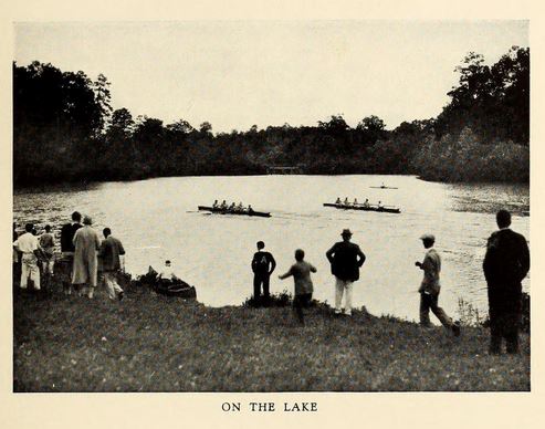 Lake on Asheville School's campus, from the 1928 Asheville School yearbook