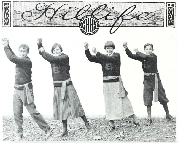 Cheerleaders from Chapel Hill High School, 1925.