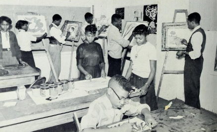 Art at C. M. Eppes High School in 1955.