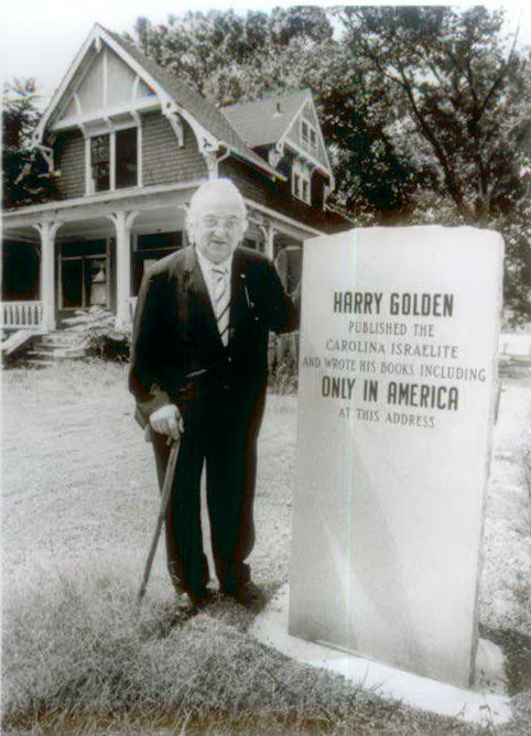 Harry Golden at his former home in Charlotte.