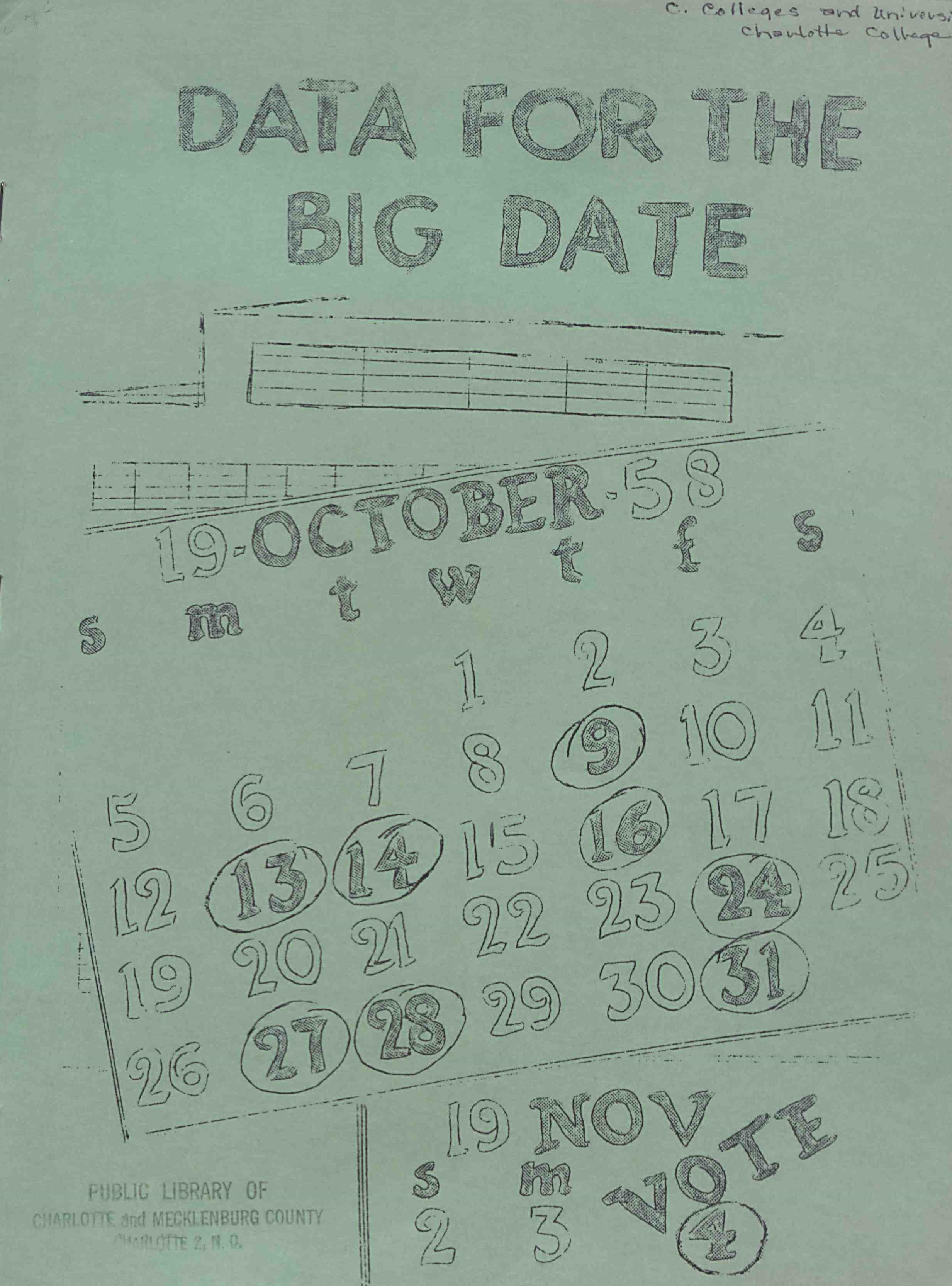 Data for the Big Date, cover