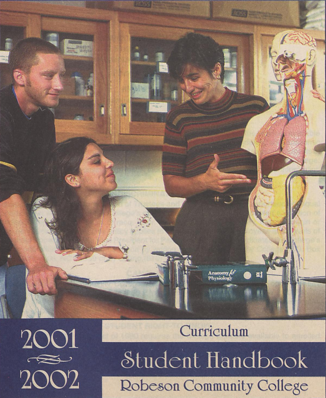 Robeson Community College Student Handbook [2001-2002], cover