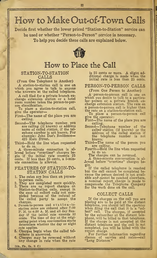 Telephone Directory for Rocky Mount, Enfield, Nashville, Spring Hope, Tarboro, and Whitakers [1937], page 4