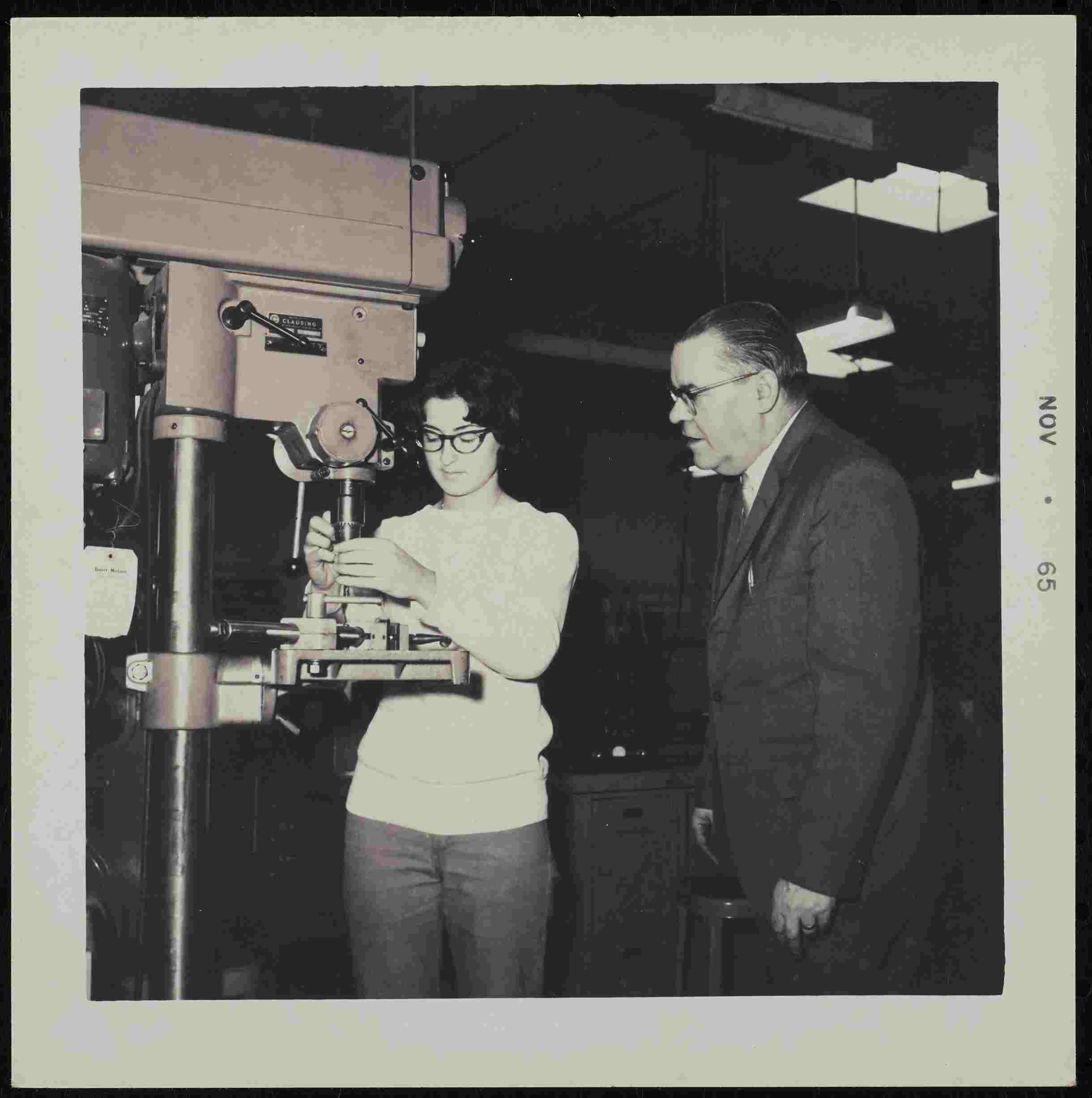 Machining student, 1965