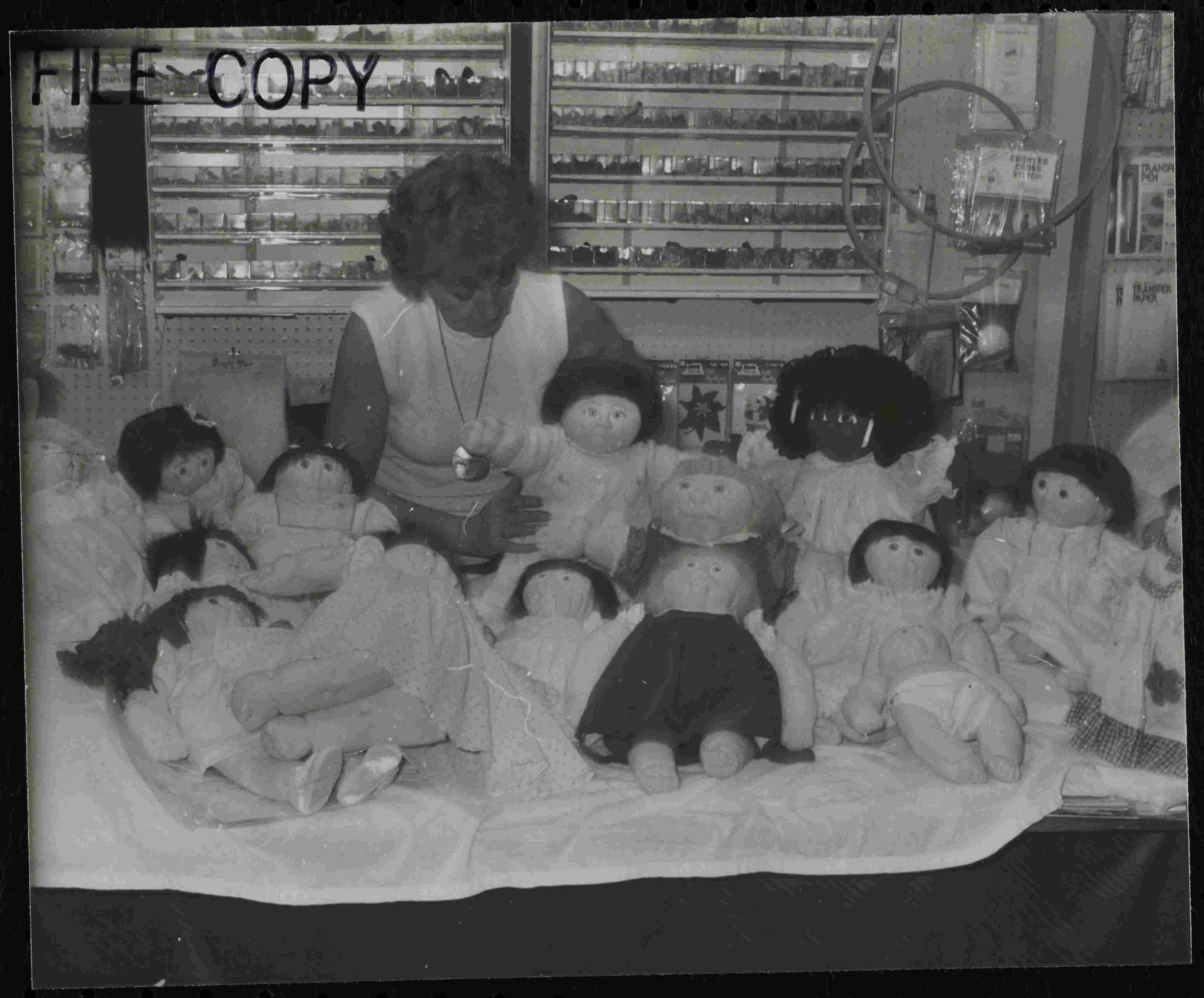 Student in a doll making class