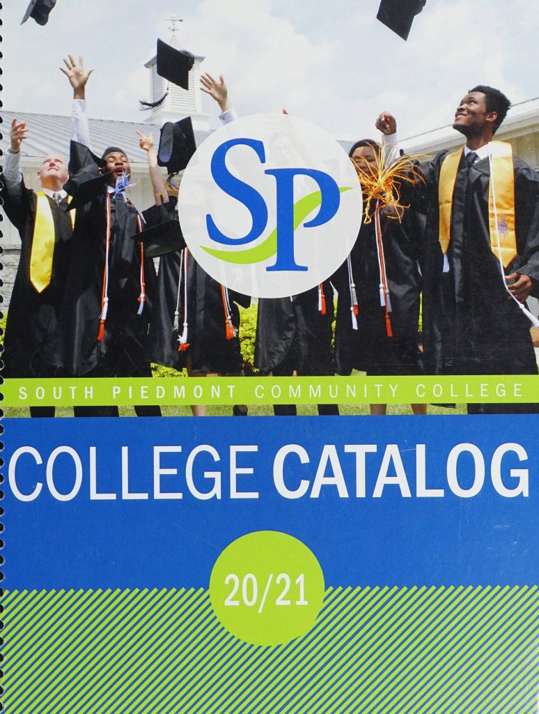 South Piedmont Community College Catalog 2020-2021 cover.