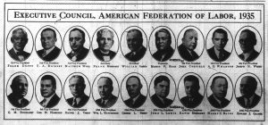 Portraits of 18 men on the National Council for the American Federation of Labor