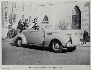 A car carrying the homecoming court and queen of Washington High School, 1941