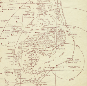 A portion of a map of the Outer Banks