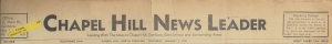 Masthead of the Chapel Hill News Leader