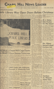 A partial page of the Chapel Hill News Leader