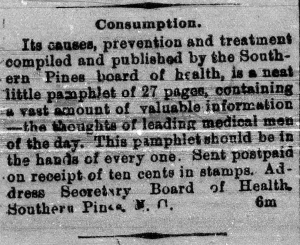 A newspaper clipping describing a consumption pamphlet