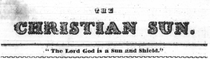 The masthead of The Christian Sun