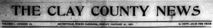 Masthead of The Clay County News