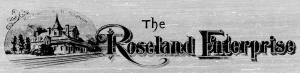 Masthead of the Roseland Enterprise