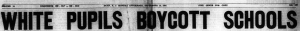 A newspaper clipping of a headline