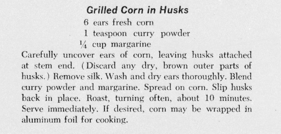 Newspaper clipping, Carolinian, corn recipe