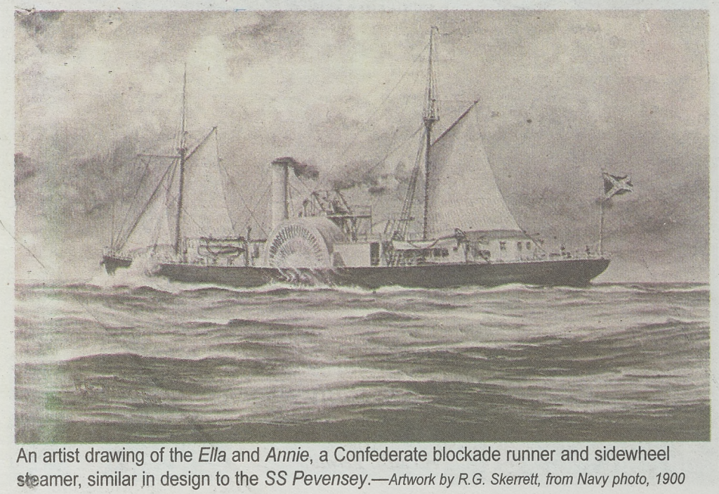 An artist's rendition of a navy ship circa 1900.