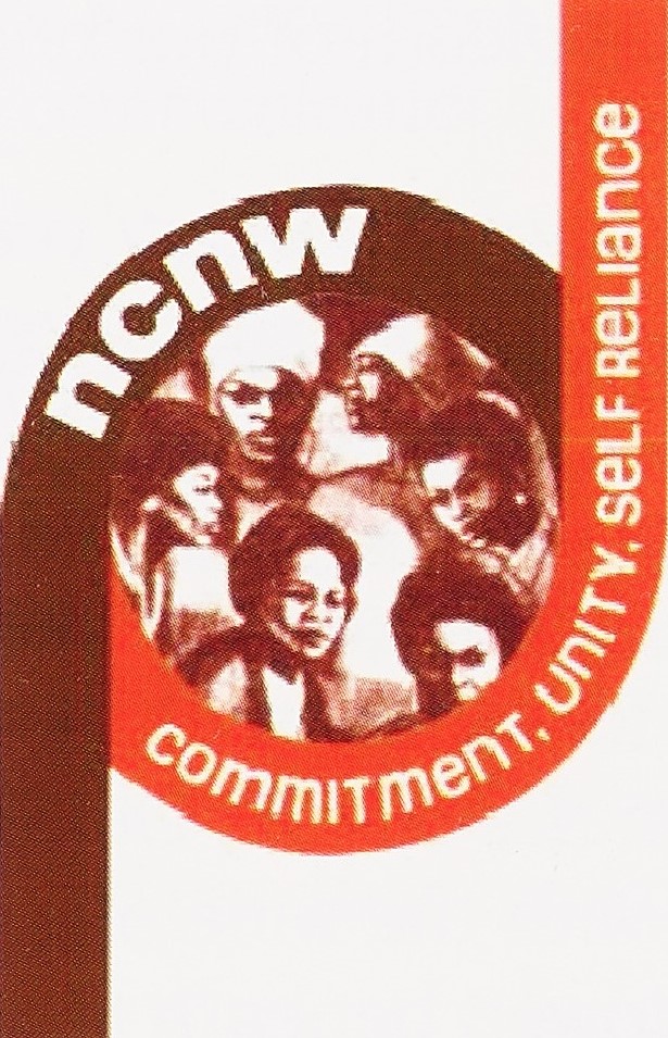 NCNW logo. Below "NCNW" are images of Black individuals in sepia tone. Below those images are the words "Commitment. Unity. Self Reliance."