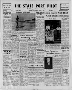 Black and white front page of the State Port Pilot 08-22-1962