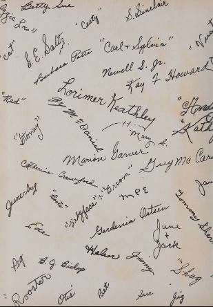 A page of signatures signed in black ink. 