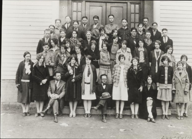 A class photo from 1927 of Allensville High School's senior class.