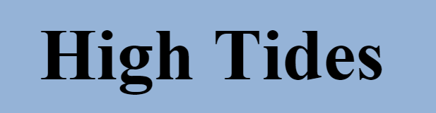 Title for journal. Text reads: High Tides.