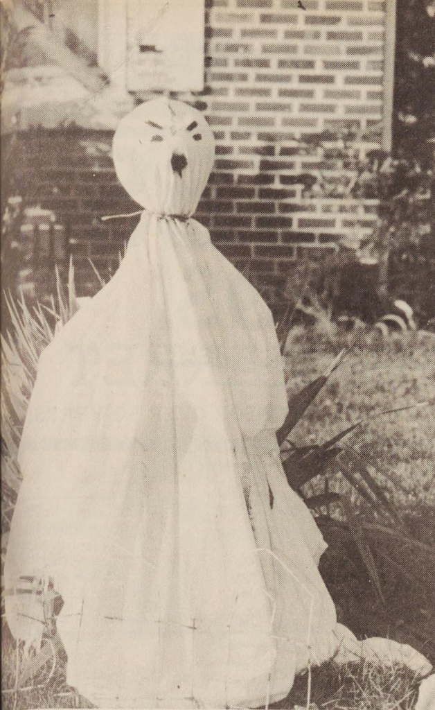 Ghost with a disgusted looking face.