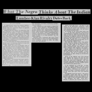 Two articles from the newspaper on tan paper with little to no damage.